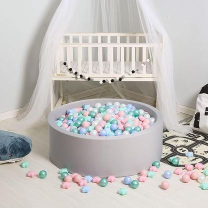 GOGOSO 100 Non-Toxic Play Balls for Kids - Soft, Crush-Proof, and BPA-Free Pit Balls in Fun Colors for Indoor/Outdoor Playtime