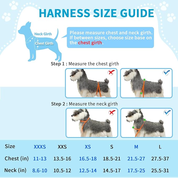 Lukovee Dog Car Harness Seat Belt, Adjustable Mesh Breathable Vest with Elastic Bungee Tether, Soft Padded 2-in-1 Safety Car Harness Seatbelt for Small Medium Large Dogs (Light Blue,XXS)
