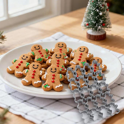 AIERSA Mini Gingerbread Cookie Cutter, Small Christmas Cookie Cutters, 1 Inch