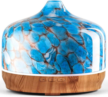 Porseme 500ml Glass Essential Oil Diffuser Aromatherapy Ultrasonic Cool Mist
