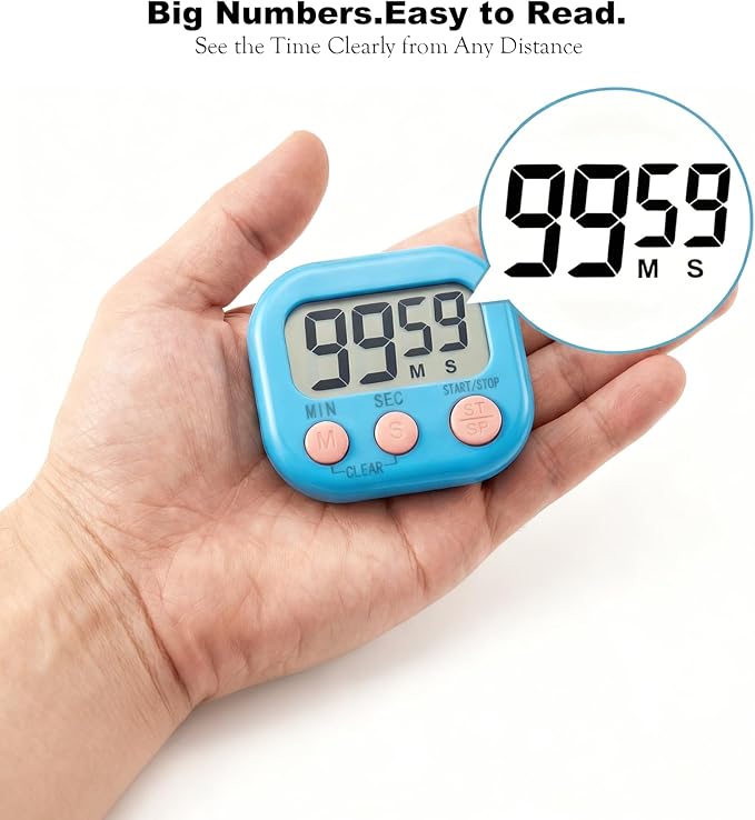 Digital Timer for Classroom Teachers Students, Magnetic Kitchen Countdown Timer