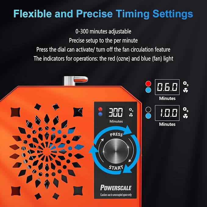 Powerscale Commercial Ozone Machine 250, 000mg/h Odor Removal Intelligent