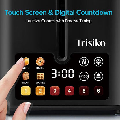 Trisiko® Touch Screen Toaster 2 Slice, Smart Toaster