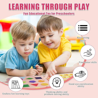 Busy Board Montessori Toys Sensory Toys for Kids Autism Educational Travel Toy Gift for Boys and Girls Learning Alphabet Counting Fine Motor Skills Preschool Activities