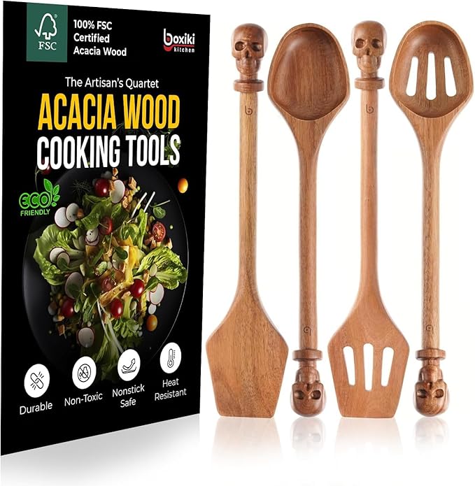 Acacia Wood Cooking Utensil Set