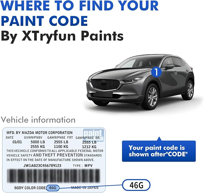 47S Platinum Quartz Touch Up Paint Compatible with Mazda, DIY Car Paint Scratch Repair, Quick & Easy Fix Automotive Scratch Repair for CX-5/CX-3/CX-30/CX-90/Mazda3/Miata/MX-5
