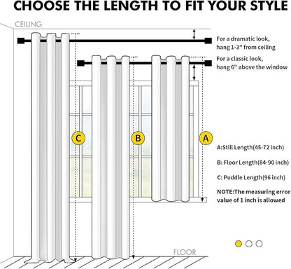 MIULEE Yellow Blackout Curtains