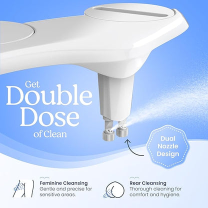 CLEAR REAR Bidet Attachment for Toilet Seat