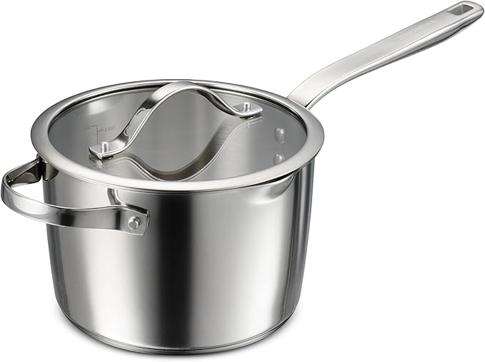 Tramontina Tempo Tri-Ply Base Stainless Steel 4-Quart Sauce Pan
