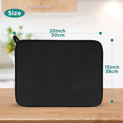 GeeRic Microfiber Dish Drying Mat, Super Absorbent Kitchen Dish Drying Pad