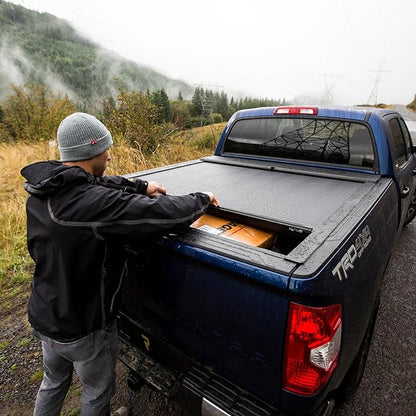RealTruck Roll-N-Lock M-Series Retractable Truck Bed Tonneau Cover | LG225M | Fits 2019 - 2025 Chevy/GMC Silverado/Sierra, works w/ MultiPro/Flex tailgate 8' Bed (96.3")