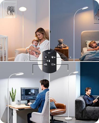 EDISHINE Gooseneck Floor Lamp, 1300LM LED Floor Lamps