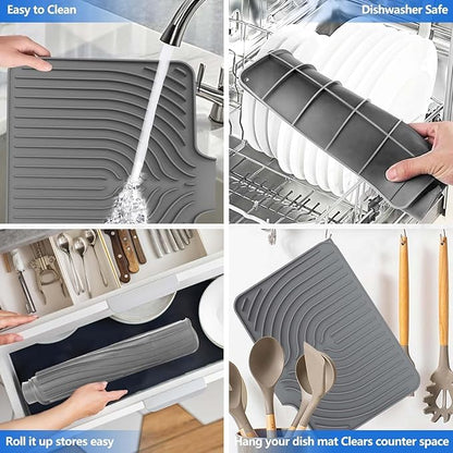 Dish Drying Mat for Kitchen Counter,