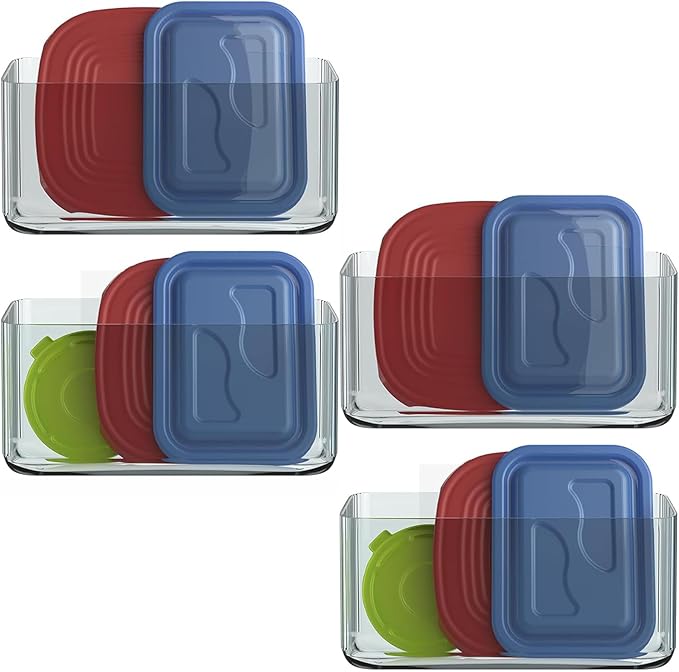 MaraFansie 4 Pack Over Cabinet Organizer Storage Lid Organizer Caddy Space