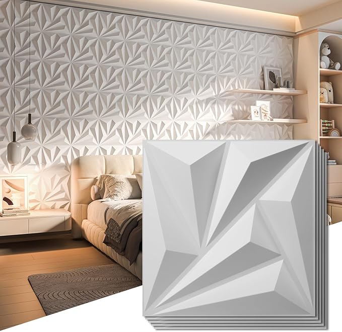 Art3d 100 Pack Decorative 3D Wall Panels, 97 Sq.feet PVC Interior Wall Décor