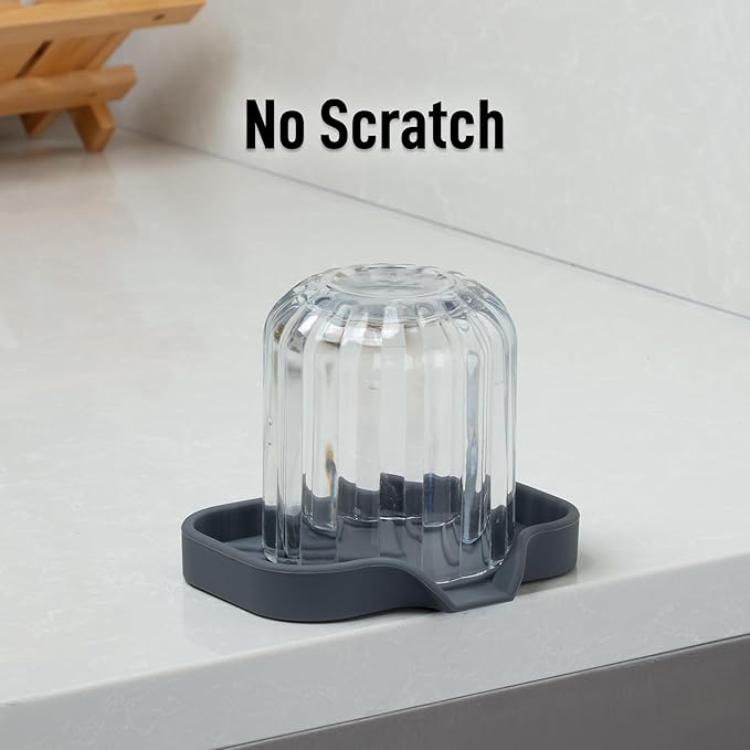 Zulay Kitchen Small Silicone Sponge Holder – Space-Saving Sink Organizer Tray