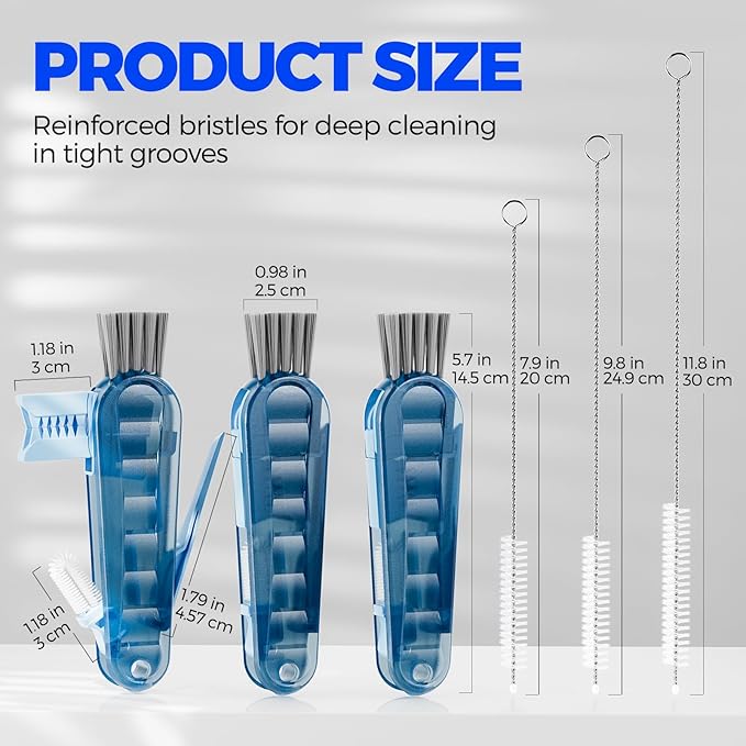 6 Pack Holikme 4 in 1 Cup Lid Cleaning Brush Set
