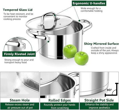 P&P CHEF 8 Quarts Cooking Stock Pot