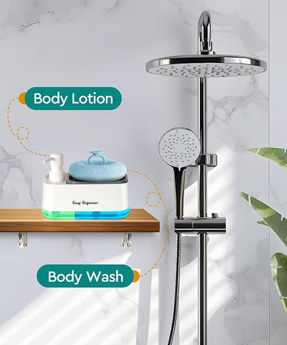 Kitchen Dish Soap Dispenser Set，Dish and Hand Soap Dispenser