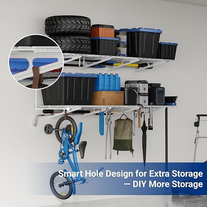 FLEXIMOUNTS 2-Pack 2x4ft 24-inch-by-48-inch Wall Shelf Garage Storage Rack Wall