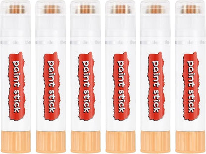PATIKIL Tempera Paint Sticks, 6 Pcs Solid Tempera Paints Sticks Washable Bulk Markers Pen Quick Drying for Artists Beginners Art Supplies, Beige