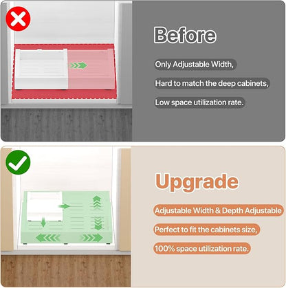 2 Pack Pull out Cabinet Organizer, Width Depth,