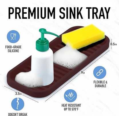 Zulay Kitchen Silicone Sponge Holder