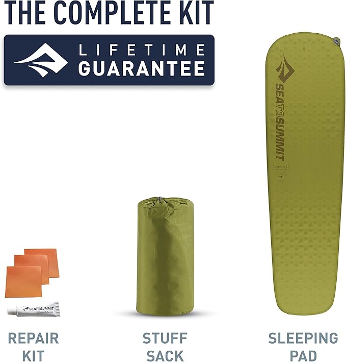 Sea to Summit Camp Self-Inflating Foam Sleeping Mat for Camping and Backpacking, Tapered - Regular (72 x 20 x 1.5 inches)