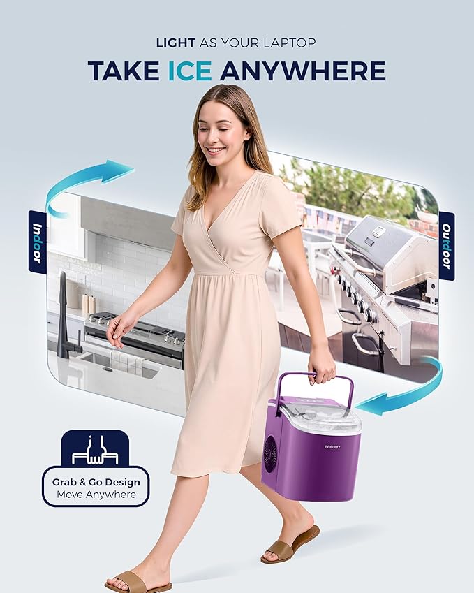 EUHOMY Countertop Ice Maker Machine