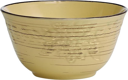 Pfaltzgraff Trellis Sunflower 12 Piece Dinnerware Set, Service for 4, Yellow