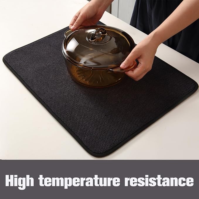 2 Pack Microfiber Dish Drying Mat