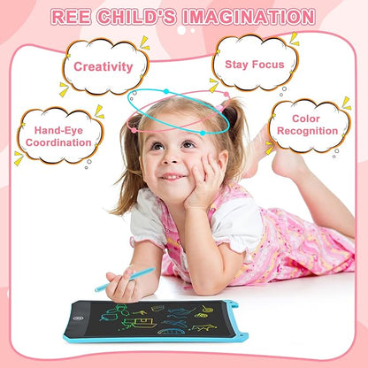cimetech LCD Writing Tablet, 2 Pack Toddler Kids Toys, 8.5 Inch Drawing Pad Coloring Books, Travel Essentials Activities, Christmas Stocking Stuffers Birthday Gifts for Girls Boys Age 3-8