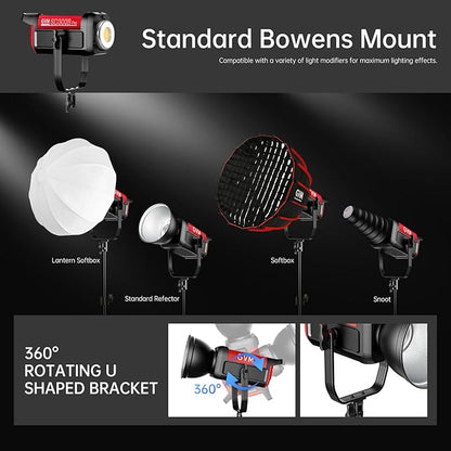 GVM Photography Lighting 300W Bi-Color Studio Lights