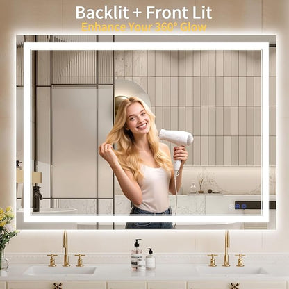 36"x48" LED Bathroom Mirror