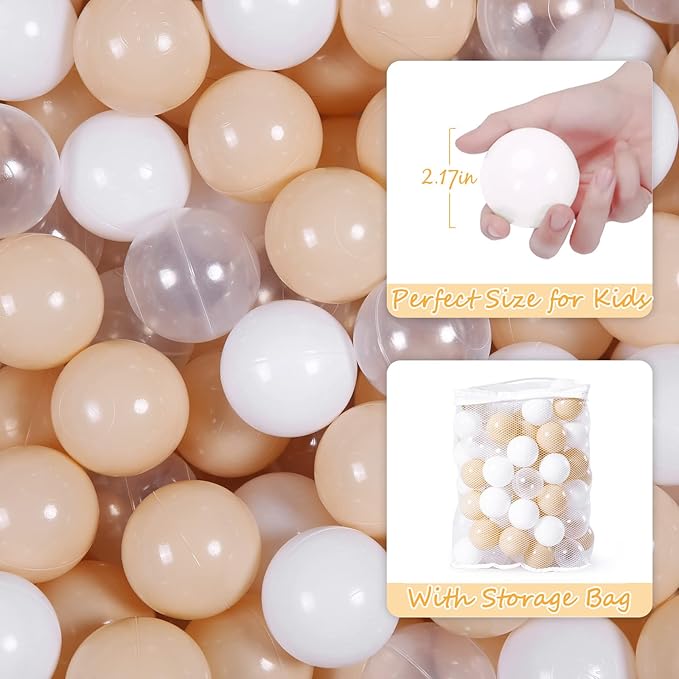 Realhaha Ball Pit Balls 50 100 200 500 Play Balls Plastic Balls for Baby Girls Toddlers Kids Play Tent Pool Playhouse Playpen Party Decoration