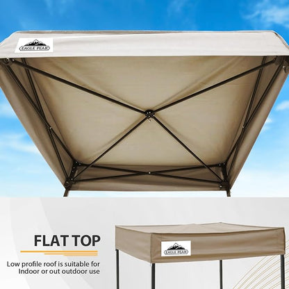 EAGLE PEAK Flex Compact 4x4 Pop-up Canopy Changing Room, Portable Privacy Dressing Room for Indoor Fashion Photoshoots, Camping, or Pool, Brown