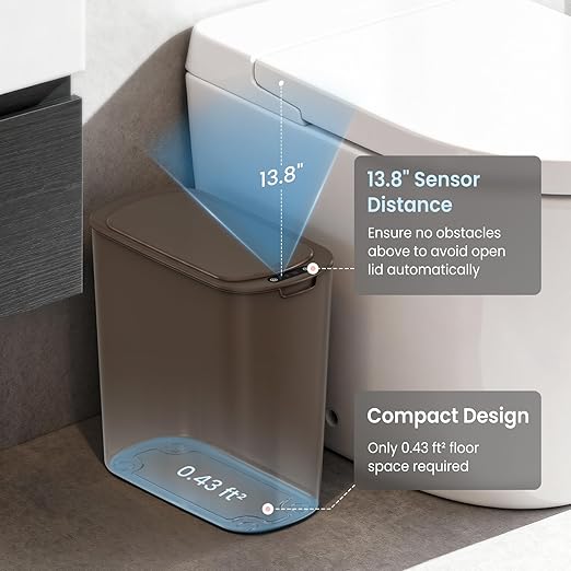 Cesun Automatic Motion Sensor Bathroom Trash Can