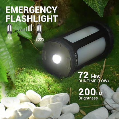 Camping Lantern Rechargeable 150Hr Runtime, 600LM Ultra Bright 360° COB Camping Light, IPX7 Waterproof 2900mAh Power Bank, Portable Emergency Flashlight for Hiking Power Outage Survival Gear