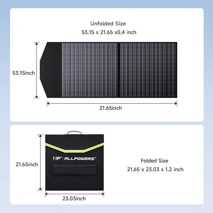 ALLPOWERS SP027 100W Foldable Solar Panel, 23% Efficient IP67 Waterproof