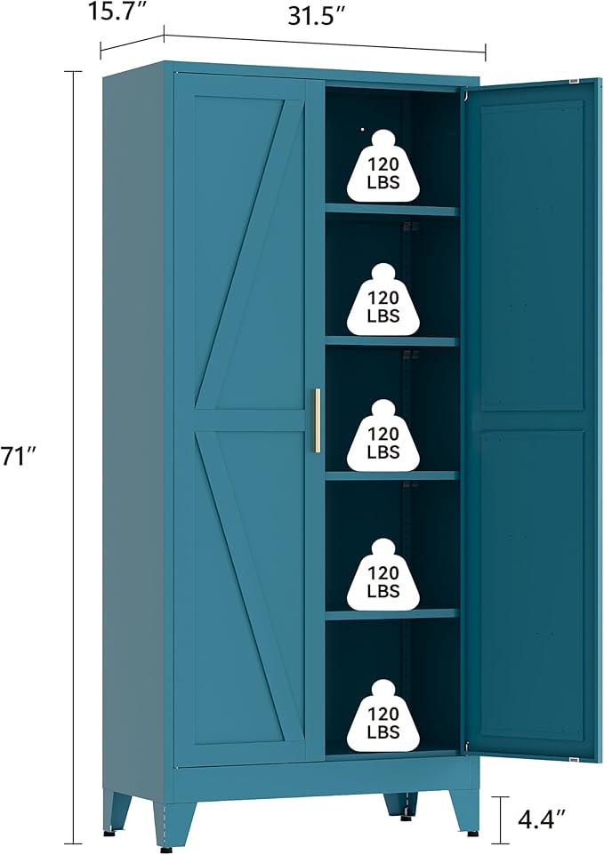 71" Tall Pantry Cabinet, Kitchen Pantry Storage Cabinets