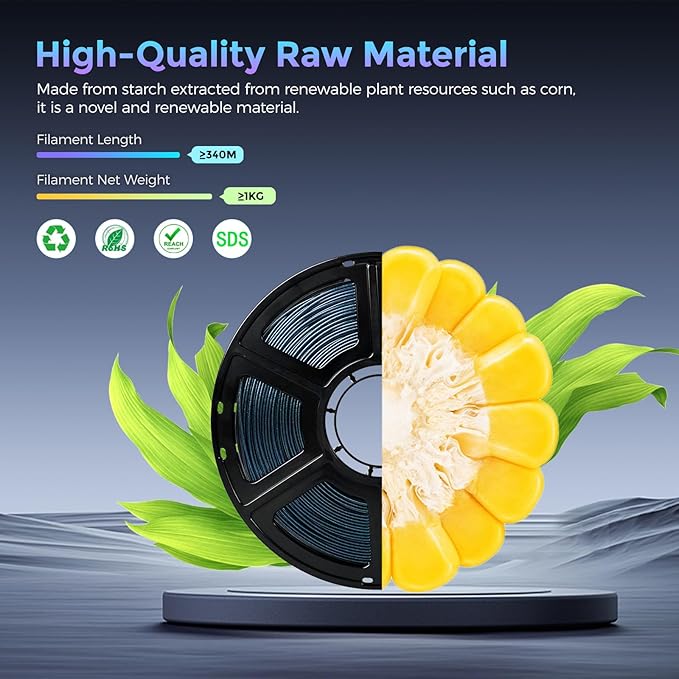 FLASHFORGE PLA Filament 1.75mm +/- 0.02mm Burnt Titanium, Color Changeable 3D Printer Filament 1kg (2.2lbs), Chameleon Changing Colors with Light, Perfectly Hide The Layer Line