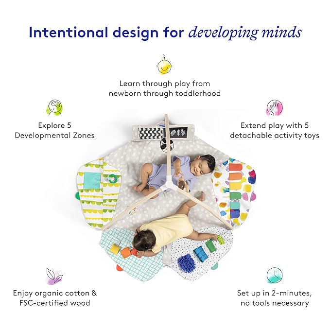 LOVEVERY | The Play Gym | Award Winning For Baby , Stage-Based Developmental Activity Gym & Play Mat for Baby to Toddler