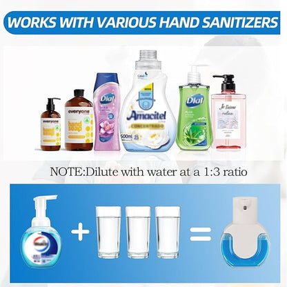2Pack Automatic Soap Dispenser Touchless, Rechargeable Foaming Soap Dispenser
