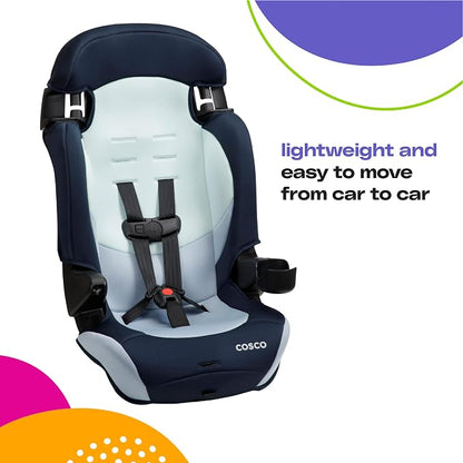 Cosco Kids Finale DX 2-in-1 Booster Car Seat, Forward Facing Toddler Car Seat (40-65 lbs) and Belt Positioning High Back Booster (40-100 lbs), Dusk