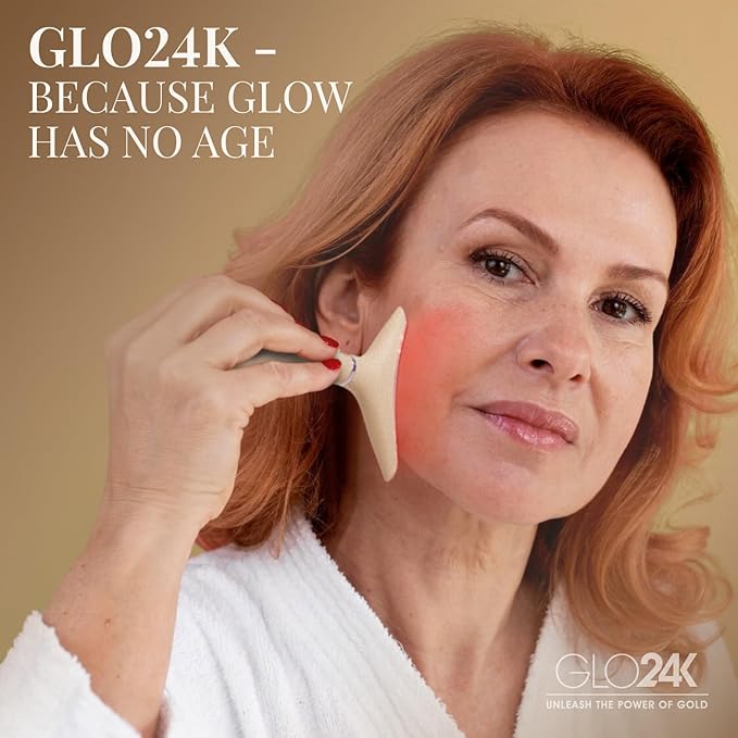 GLO24K 7 Color Beauty Device – Triple LED Action & Vibration Technology Facial