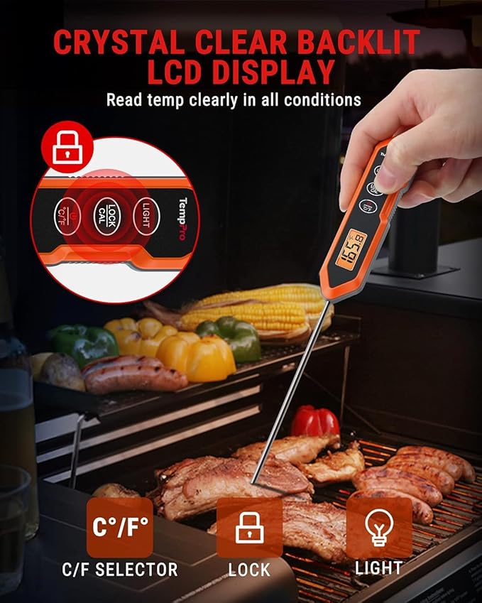 TempPro TP15H Waterproof Instant Read Meat Thermometer