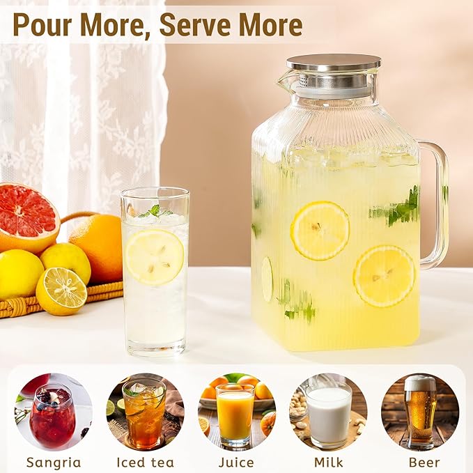 1 Gallon thickened Square Glass Pitcher
