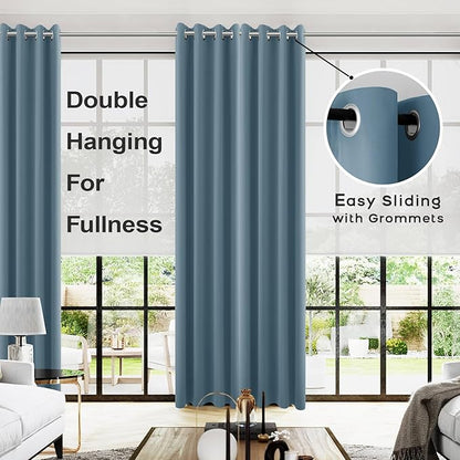KOUFALL 108 Inch Long Blackout Curtains
