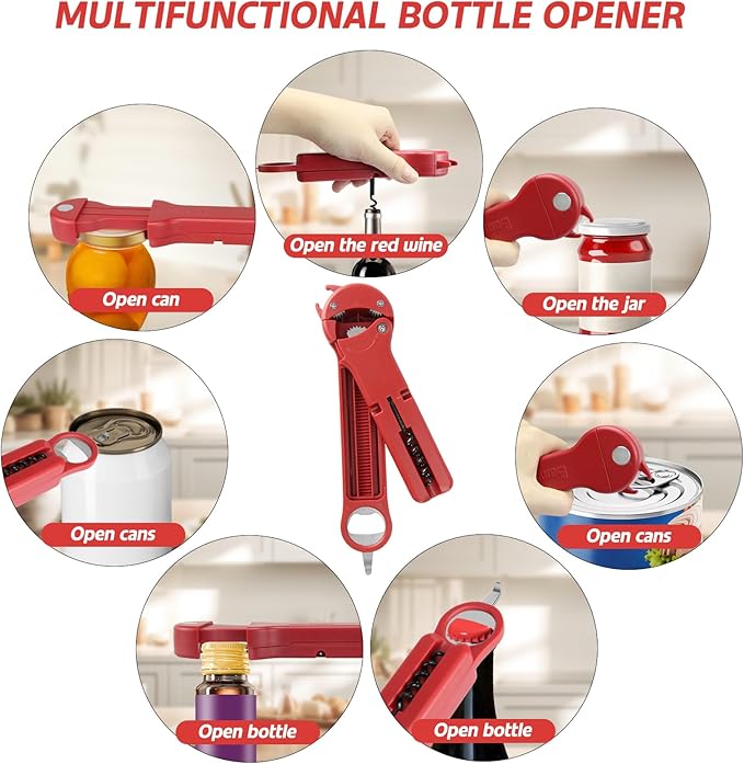 7 in 1 Jar Opener Bottle Opener and Wine Opener