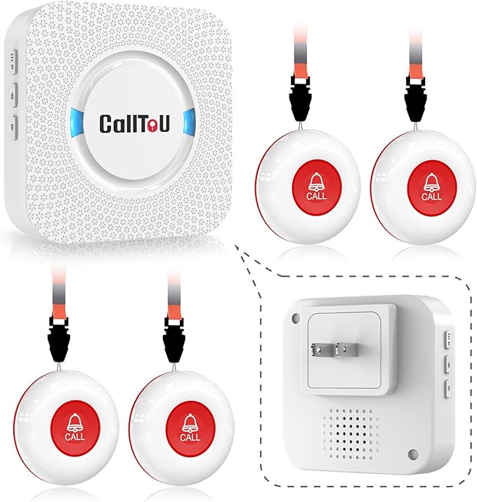 CallToU Caregiver Pager Wireless Call Button Smart Bell Alert System